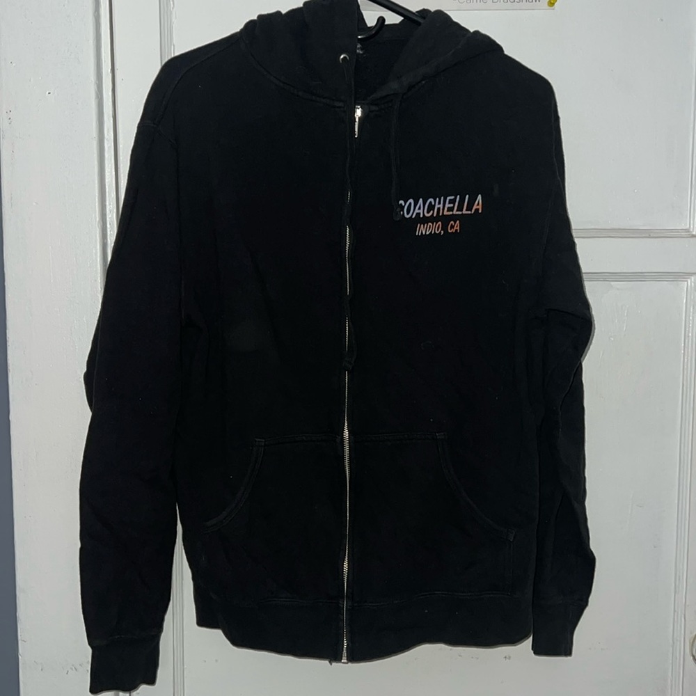 Coachella 2018 Black Unisex Zip Up Hoodie Sweater